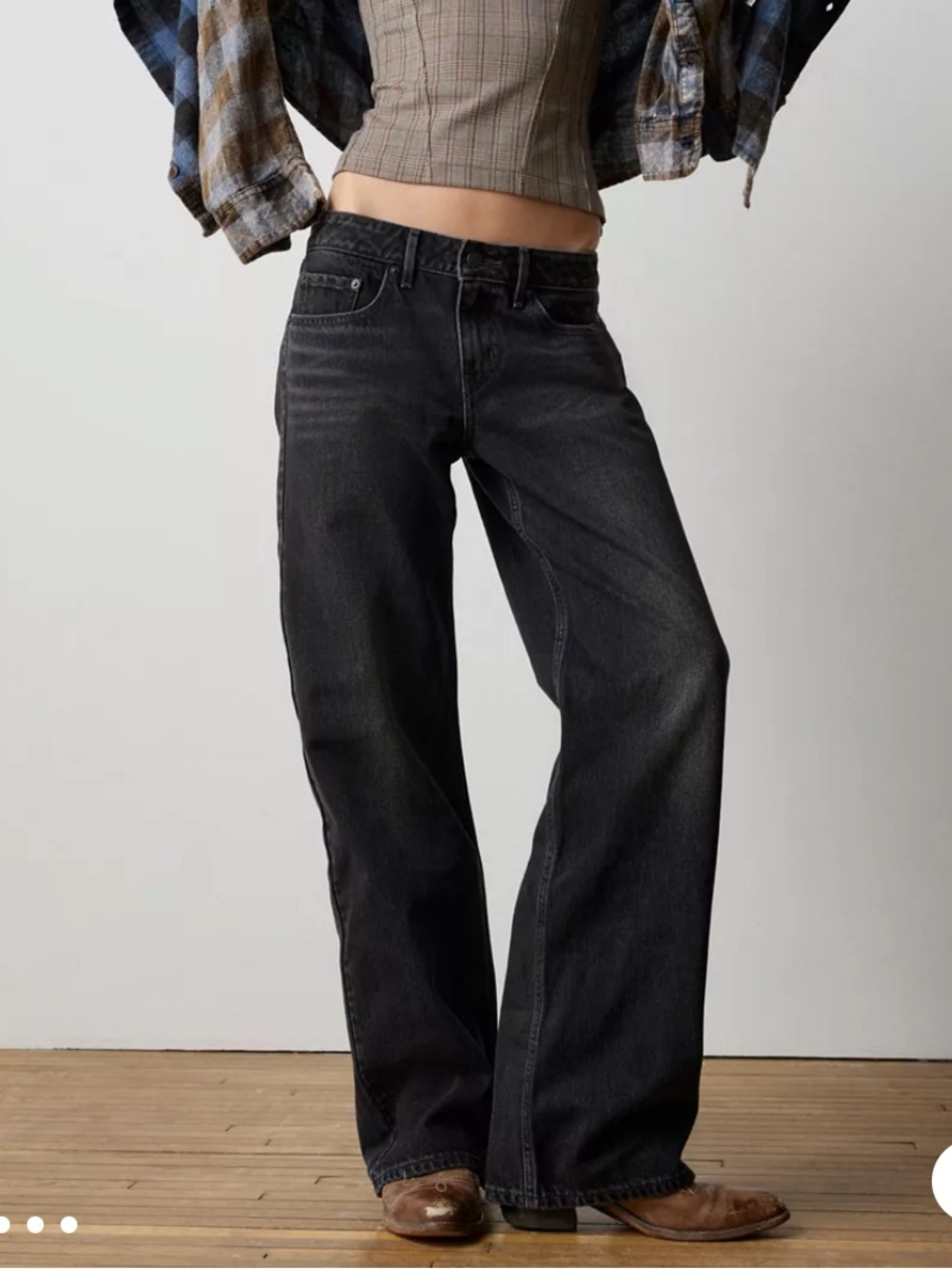 Levis Low Loose Faded Black Was Jeans